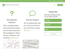 Tablet Screenshot of firstquarterfinance.com